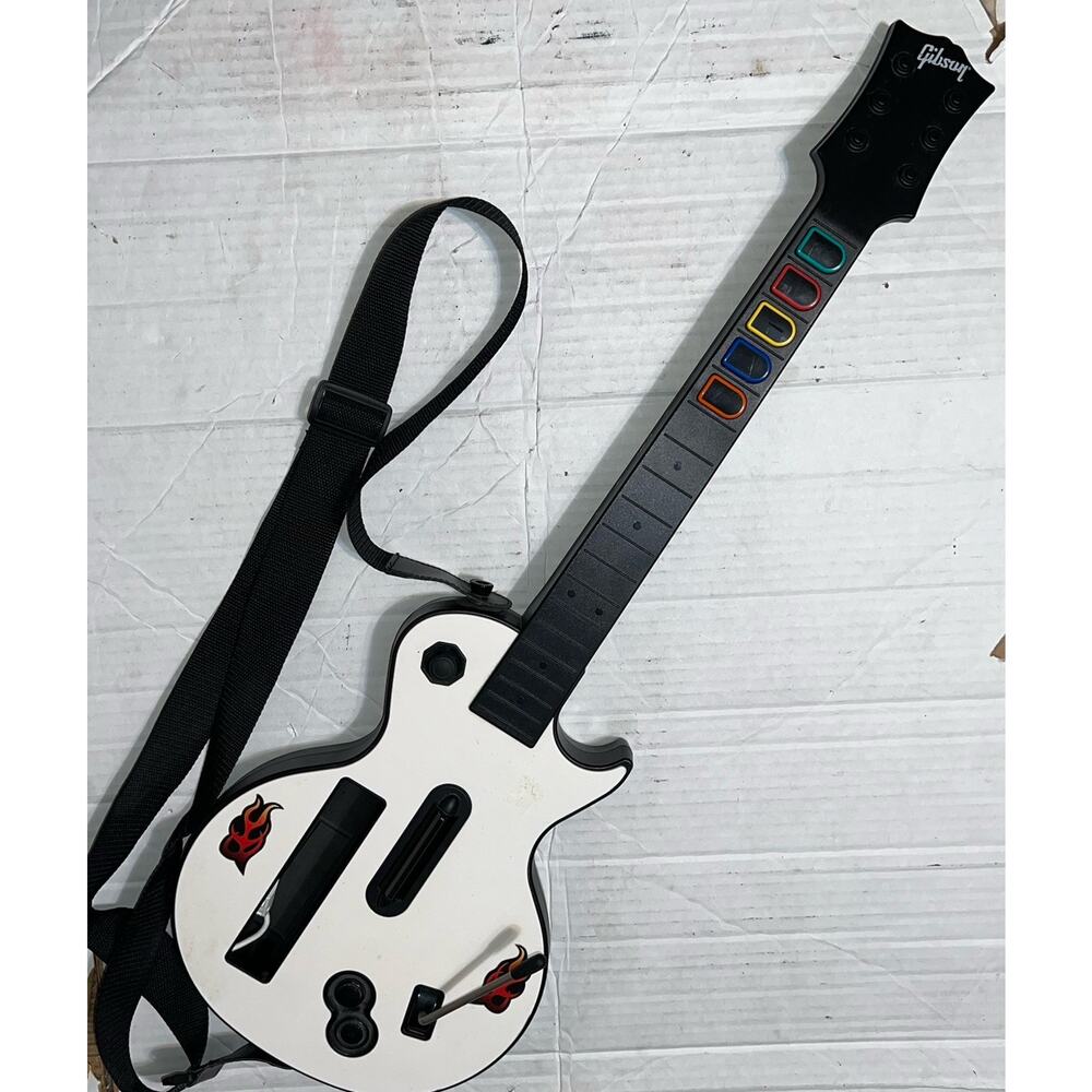 Nintendo Wii Guitar Hero Gibson Les Paul Wireless Red Octane 95125.805 White